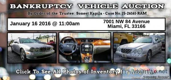 BANKRUPTCY VEHICLE AUCTION