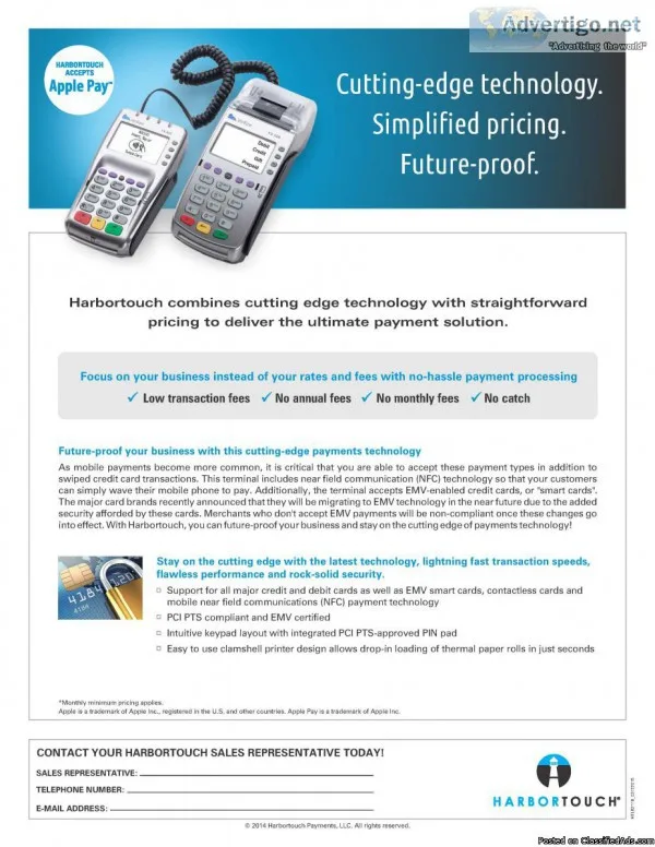 Free Brand New PCI Compliant Credit Card Equipment For Any Type 