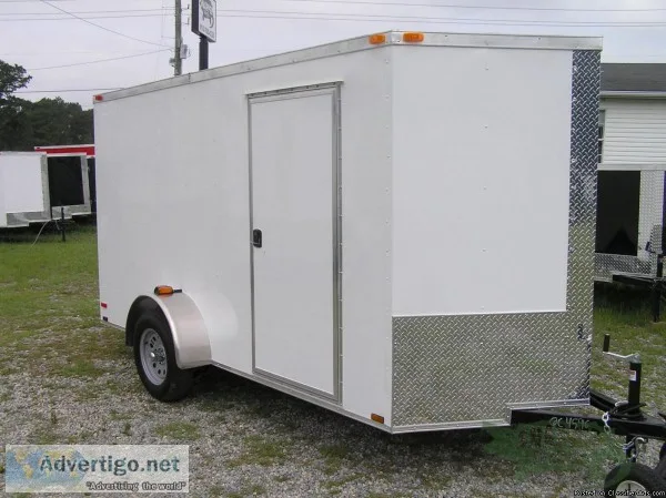 New 6x12  Trailer White Ext. Color wAdditional Height