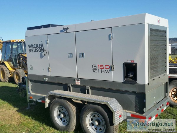 2013 Wacker Neuson G150 121 KW Trailer Mounted GenSet