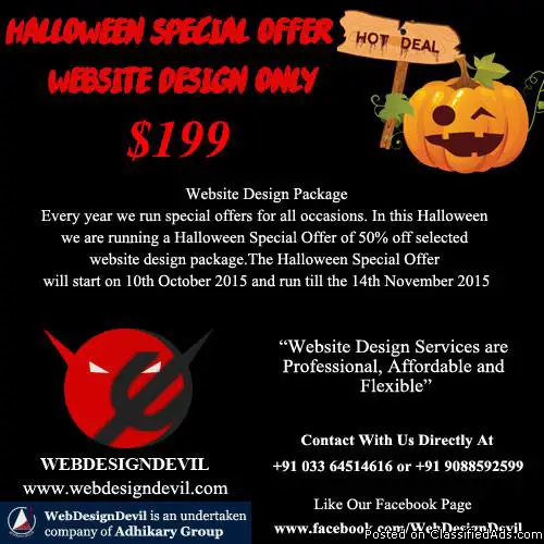 Website Design Halloween Offer For Your Business Online