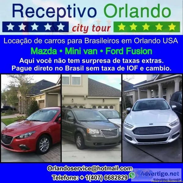 Nova Perfect Orlando aluguel de carros  e ingressos para os parq