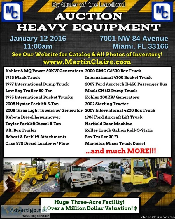 HEAVY EQUIPMENT AUCTION
