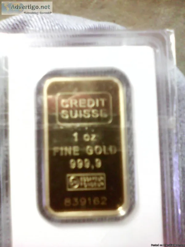 1oz gold bar 9.999 pure