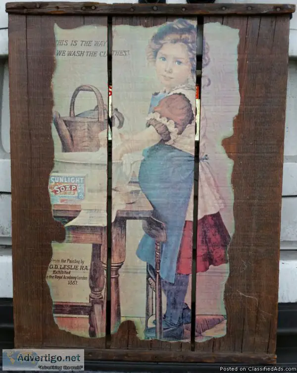 Vintage Wood Crate Wall Decor