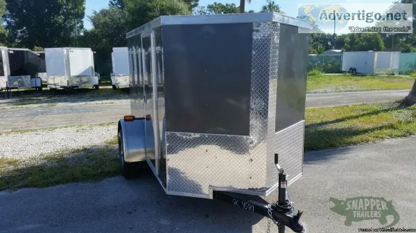 New 5ft. by8ft. Motorcycle Trailer GREY EXTERIOR Color wVfront