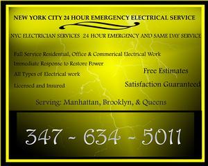 24 hour electrician and electrical repairs