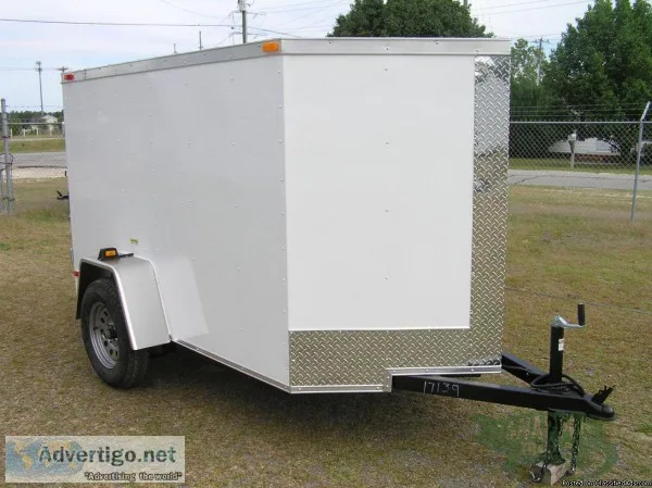 Enclosed Trailer w Barn Doors V-Nose -5ft. X8ft. New trailers
