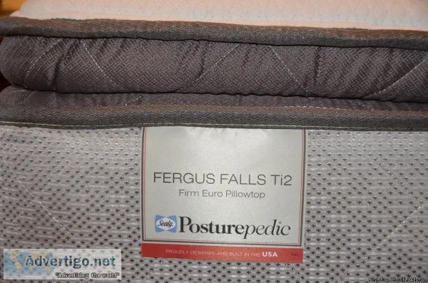 Like New Sealy Fergus Falls Ti2 Firm Euro Pillowtop