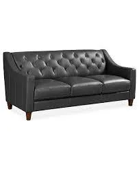Claudia Leather Sofa - SlateGray - Limited Supplies