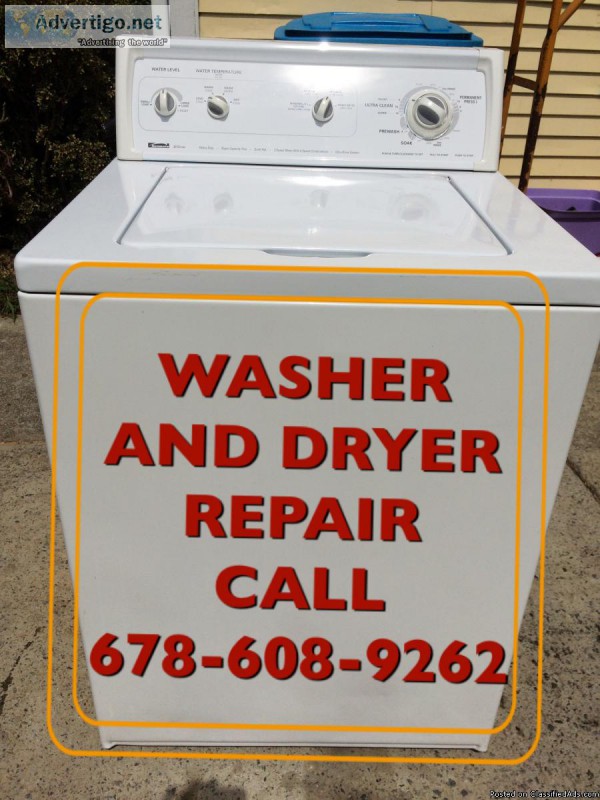 Washer And Dryer Repair call 678-608-9262