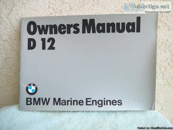BMW Marine Engine OWNERS MANUALS