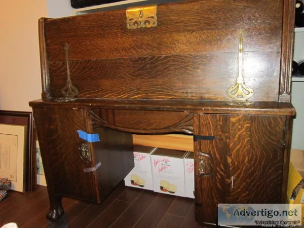 Antique oak writing desk
