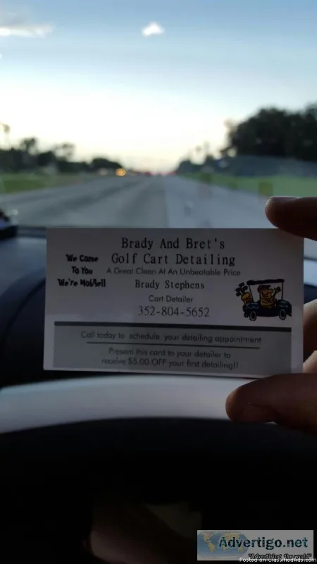 Brady and Brets golf cart detailing