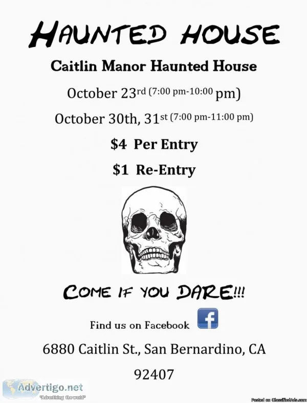 Haunted House in San Bernardino..Come if you Dare