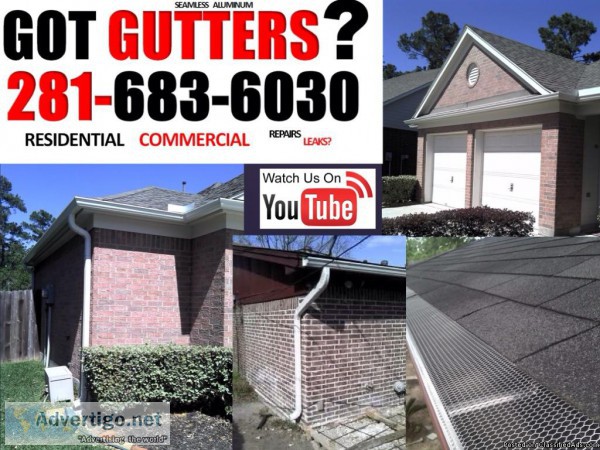 SEAMLESS ALUMINUM RAIN GUTTERS 5" AND 6"