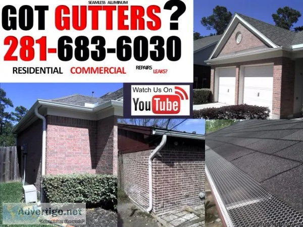 SEAMLESS ALUMINUM RAIN GUTTERS 5&quot AND 6&quot