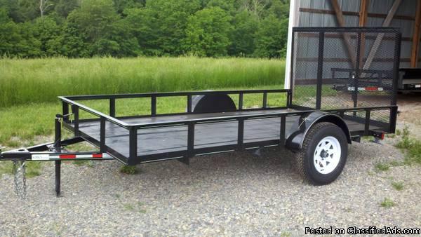 New 2016 6X12 Utility Trailer w 4ft Gate and 3500lb Axle