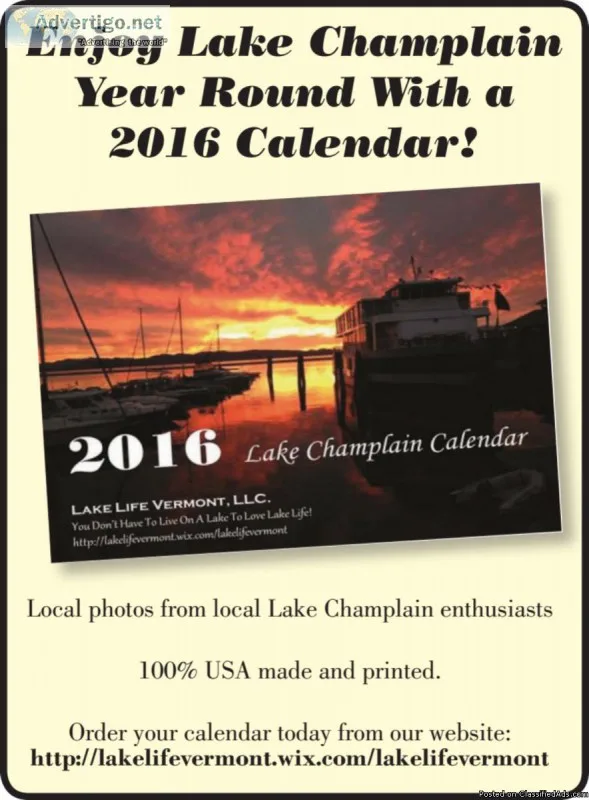2016 Lake Champlain Calendar