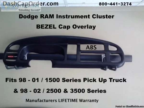 Dodge Ram Instrument Cluster Bezel Cap Overlay Fits 98-02 Pick U