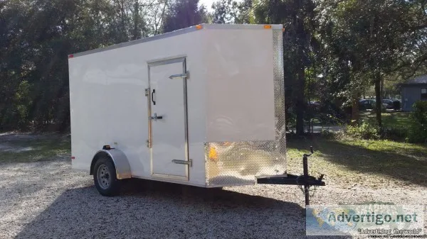 Enclosed Trailer 6x 12 ft. with Side Door and Xtra 1 foot Height