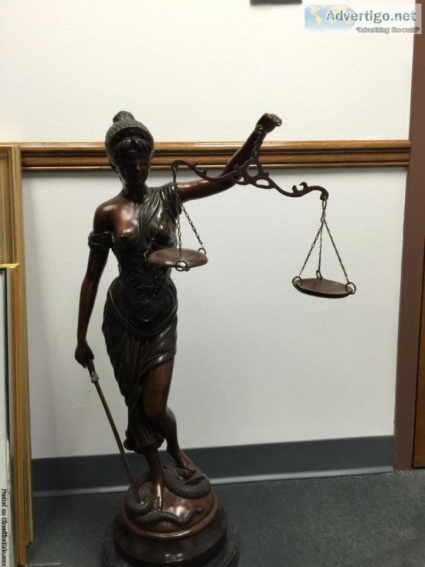 Bronze Lady of Justice Statue