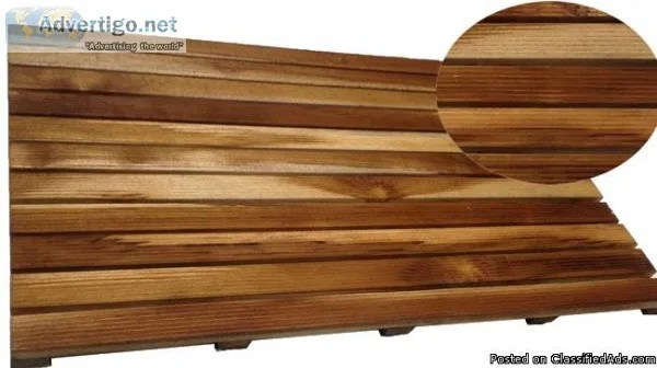 Bathroom and Shower African Teak Wood Mats