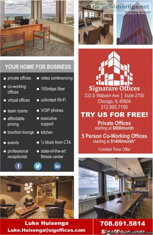 Premiere Office Space For Rent In The Loop