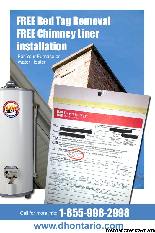 Red Tag Clearance for your FurnaceWater Heater Toronto GTA