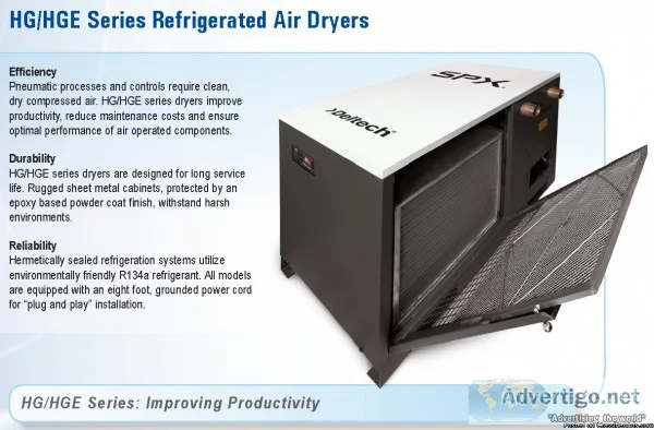 Deltech 15 CFM Refrigerated Air Dryer For 2 or 3 HP Air Compress