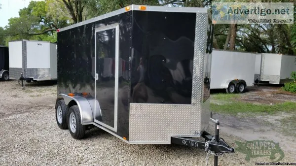 ENCLOSED Trailer with RV Side Door for SALE  6x12 New Blk