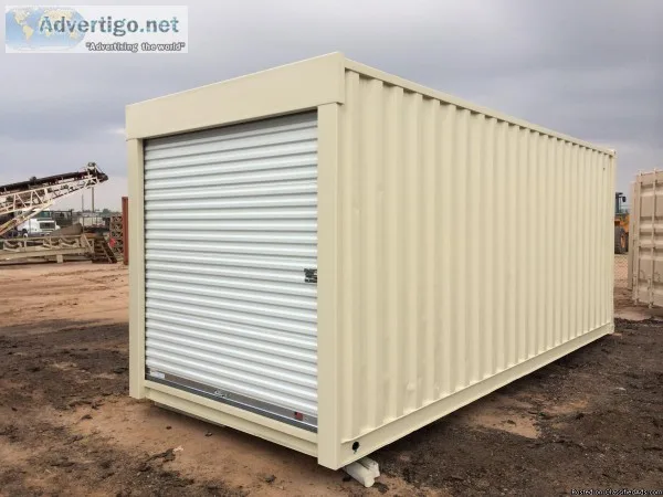 25ft Modified Shipping Container with Cargo doors or a Roll-Up D