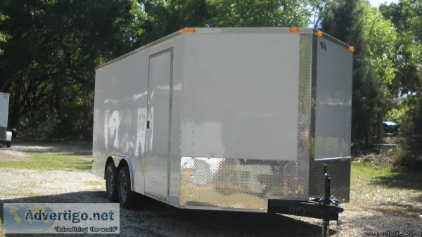 NEW Enclosed Cargo 8.5x16 wD-Rings Ramp