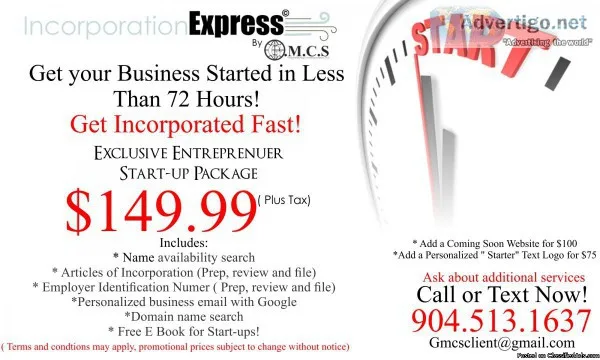 It s a Great Day to Start a Business 72 Hour Turn Around