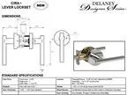 Delaney Cira Design Contemporary Polished Chrome Privacy Door Le