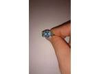 Blue Topaz 9ct diamond ring