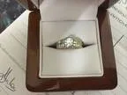 18ct Yellow Gold and Rhodium Engagement Ring