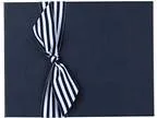 Tessera Baby Books Memory Book with Stripe Grosgrain Ribbon Blue
