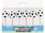 Soccer Ball Birthday Candles 6ct
