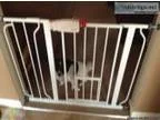Walk thru doggy door plus wooden gate - Price 