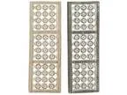 Flower Design Wood Metal Wall Panel 2 Assorted 12&quotW 36&quotH