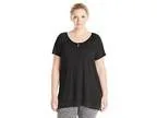 Just My Size Women s Plus-Size Chiffon Trim Tunic
