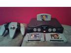 Nintendo 64 system w 3 Games