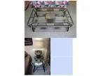 Beveled Glass Slate Tables and Lamps