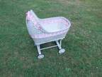 Vintage Wicker Baby Bassinet (E. Bremerton)