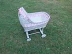 Vintage Wicker Baby Bassinet (E. Bremerton)
