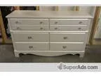Dresser nightstand headboard - White