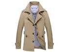 Lega Mens Cotton Classic Pea Coat Spring and Fall and Winter Our