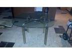 Vintage Glass and Brass Dining Table (Southgate)