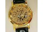 NEW Gold tone skeleton watch